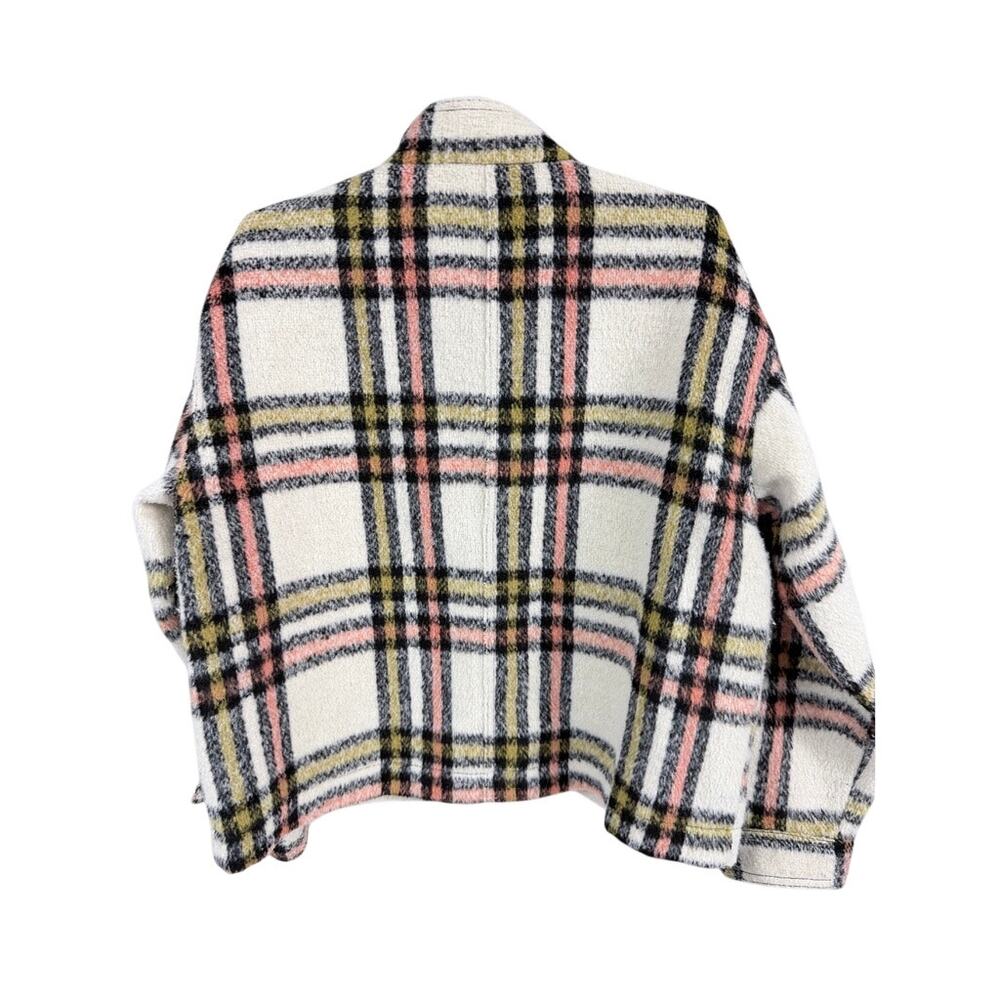 Bagatelle  Collection Plaid Boucle Cropped Jacket Size L Cozy Shacket - Picture 5 of 6